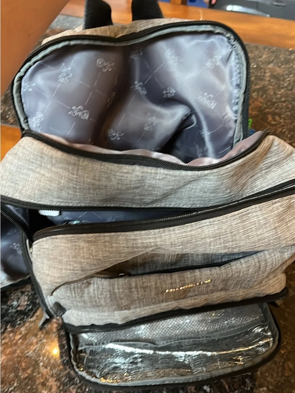 Diaper Gray Backpack Bag - very high quality. Excellent condition.
